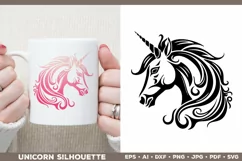 Unicorn Silhouette SVG. Unicorn SVG. Unicorn Cut File Product Image 3