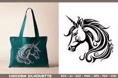 Unicorn Silhouette SVG. Unicorn SVG. Unicorn Cut File Product Image 4
