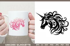 Unicorn Silhouette SVG. Unicorn SVG. Unicorn Cut File Product Image 3