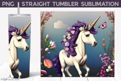 Unicorn Tumbler Wrap I Animal Sublimation Design Product Image 1