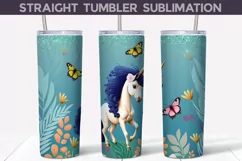 Unicorn Tumbler Wrap | Unicorn Sublimation Design Product Image 1