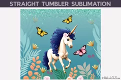 Unicorn Tumbler Wrap | Unicorn Sublimation Design Product Image 2