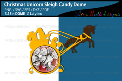 Christmas Unicorn Sleigh Candy Dome Product Image 3