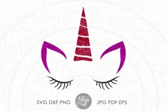 Unicorn svg with Eyelashes
