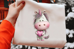 Unicorn Valentine Clipart Sublimation Product Image 2