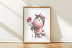 Unicorn Valentine Clipart Sublimation Product Image 3