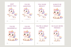 Valentine Classroom Cards Unicorn, card for girl Product Image 3