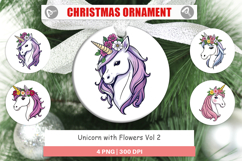 Ornament Floral Unicorn Product Image 1