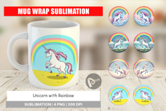 Mug Wrap Rainbow Unicorn Product Image 1