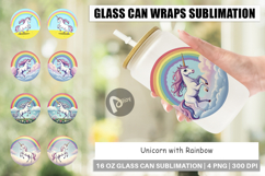 Glass Can Rainbow Unicorn Product Image 1
