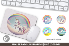Mouse Pad Rainbow Unicorn Product Image 1