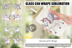 Glass Can Winged Unicorn Product Image 1