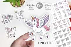 Winged Unicorn Sticker Product Image 1