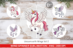 Wind Spinner Winged Unicorn Product Image 1
