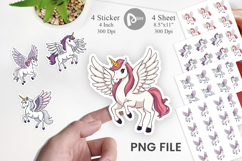 Winged Unicorn Sticker Product Image 1