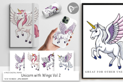 Digital Paper Winged Unicorn Product Image 1
