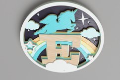 Nursery Sign Laser Cut File - Magical Unicorn Letter E Product Image 5