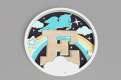 Nursery Sign Laser Cut File - Magical Unicorn Letter E Product Image 2
