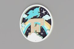 Nursery Sign Laser Cut File - Magical Unicorn Letter F Product Image 3