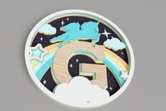 Nursery Sign Laser Cut File - Magical Unicorn Letter G Product Image 5