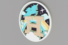 Nursery Sign Laser Cut File - Magical Unicorn Letter H Product Image 3