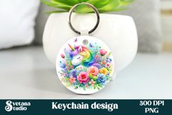 Unicorn keychain | Animal keyring | Flower keychain Product Image 1