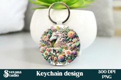 Unicorn keychain | Animal keyring | Flower keychain Product Image 1