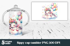 Cute unicorn kids sippy cup | Kids tumbler | Sippy cup wrap Product Image 1