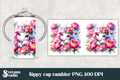 Cute unicorn kids sippy cup | Kids tumbler | Sippy cup PNG Product Image 1