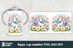Cute unicorn kids sippy cup | Kids tumbler | Sippy cup PNG Product Image 1