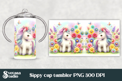 Cute unicorn kids sippy cup | Kids tumbler | Sippy cup PNG Product Image 1