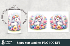 Cute unicorn kids sippy cup | Kids tumbler | Sippy cup PNG Product Image 1