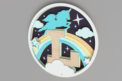 Nursery Sign Laser Cut File - Magical Unicorn Letter L Product Image 5