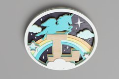 Nursery Sign Laser Cut File - Magical Unicorn Letter L Product Image 4