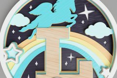 Nursery Sign Laser Cut File - Magical Unicorn Letter L Product Image 6