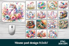 Unicorn mouse pad PNG sublimation design bundle Product Image 1