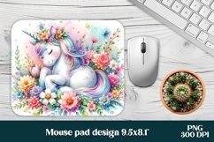 Animal mouse pad sublimation | Unicorn flower sublimation Product Image 1