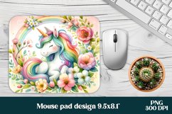 Cute unicorn mousepad sublimation design Product Image 1