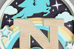 Nursery Sign Laser Cut File - Magical Unicorn Letter N Product Image 6