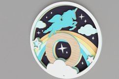 Nursery Sign Laser Cut File - Magical Unicorn Letter O Product Image 4