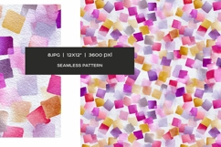Watercolor pink, purple and beige dots and stars pattern Product Image 3