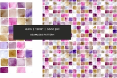 Watercolor pink, purple and beige dots and stars pattern Product Image 5