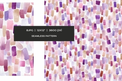 Watercolor pink, purple and beige dots and stars pattern Product Image 6