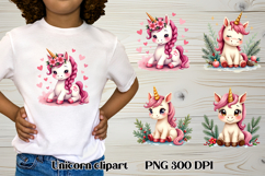Cute unicorn clipart | Cute animal sublimation | Unicorn PNG Product Image 4