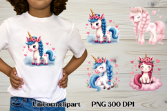 Cute unicorn clipart | Cute animal sublimation | Unicorn PNG Product Image 1