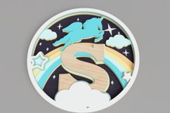 Nursery Sign Laser Cut File - Magical Unicorn Letter S Product Image 5