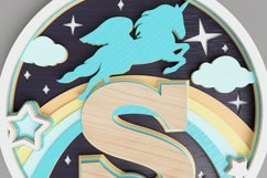 Nursery Sign Laser Cut File - Magical Unicorn Letter S Product Image 6