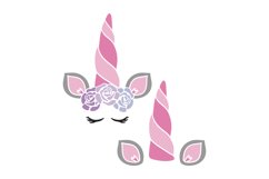 Unicorns face SVG Cut File Product Image 1
