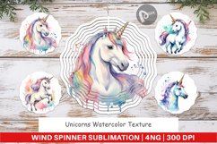 Wind Spinner Unicorns Watercolor Product Image 1