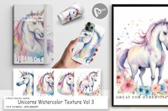 Digital Paper Unicorns Watercolor Product Image 1